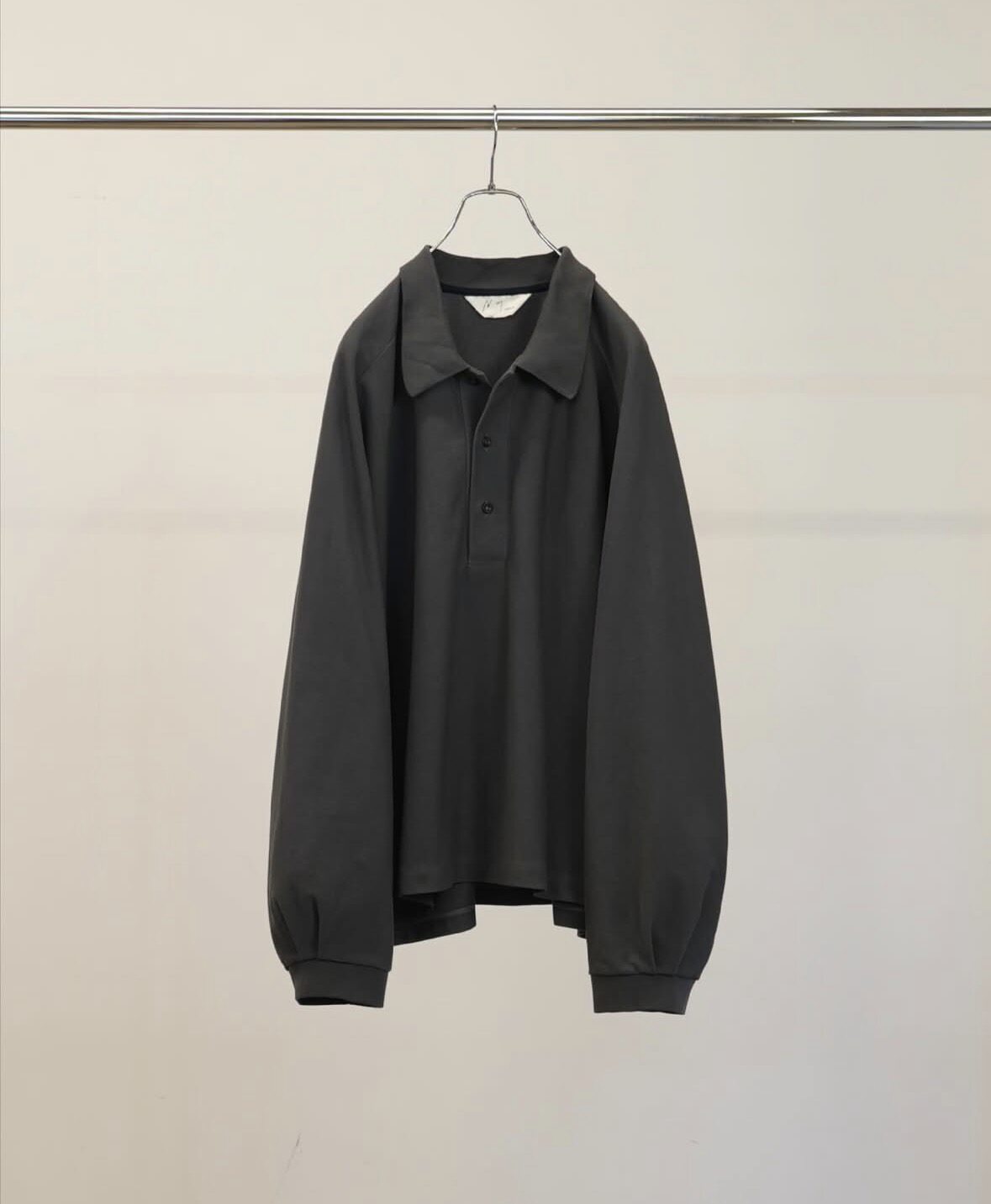 【代购】ANCELLM 26ss LS Polo 鹿子编织棉质Polo领长袖T恤