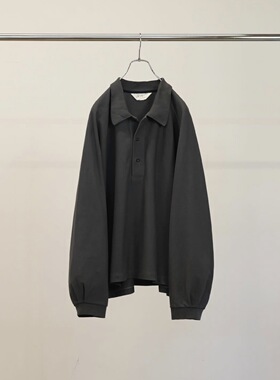 【代购】ANCELLM 26ss LS Polo 鹿子编织棉质Polo领长袖T恤