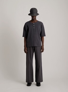 【代购】TAIGATAKAHASHI 26ss TT Henry neck shirt亨利领短袖T恤