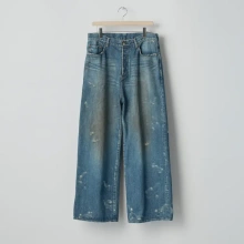 【代购】SSSTEIN 25aw Baggy denim jeans水洗破坏做旧宽松牛仔裤