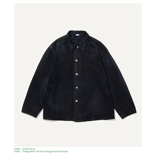 25aw WW2 Vintage coverall APRESSE denim 水洗牛仔夹克 代购