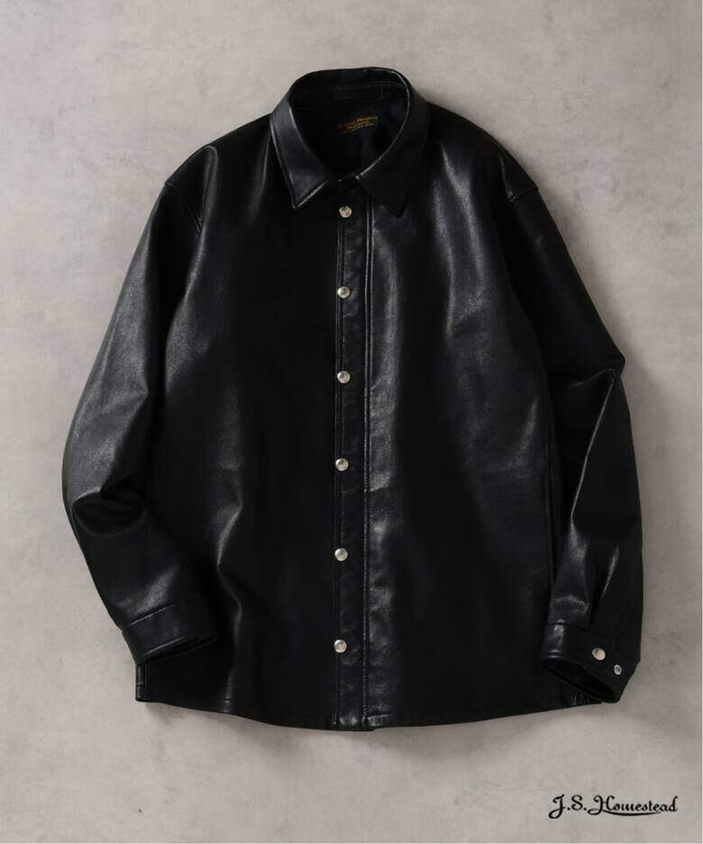 【代购】JS HOMESTEAD 26ss Wash leather west jacket山羊皮夹克