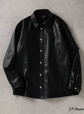 【代购】JS HOMESTEAD 26ss Wash leather west jacket山羊皮夹克