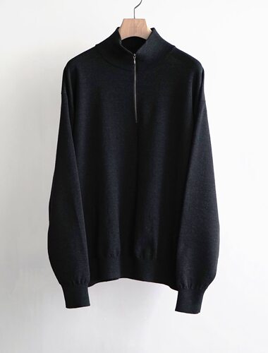 秋冬新款羊毛版拉链套头针织衫