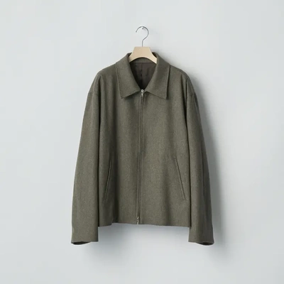 纯羊毛仿麂皮面料短款拉链夹克
