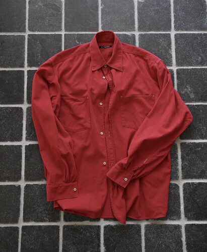 春夏新款古着风格做旧棉质衬衫