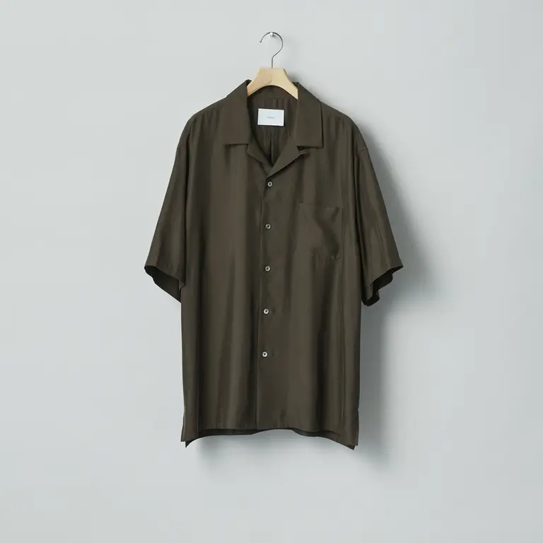 【代购】SSSTEIN 26ss Open collar shirt 铜氨丝短袖开襟衬衫