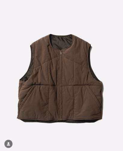 秋冬新款双面穿薄棉服工装马甲