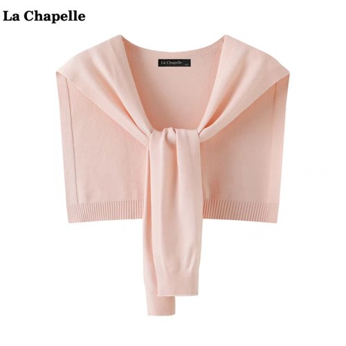 拉夏贝尔/La Chapelle薄款针织披肩外套女夏季空调房衬衫搭肩围巾