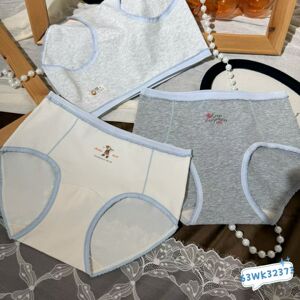 2026新款米娅林中腰花边内裤少女风女生抗菌棉料卡通无痕三角裤