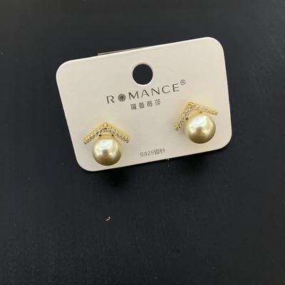 【NO退NO换】轻奢气质锆石超闪珍珠耳环A04283Kk4婉儿 12.13