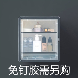 桌面收纳盒杂物整理箱家用壁挂防尘大号化妆品梳妆台护肤品置物架