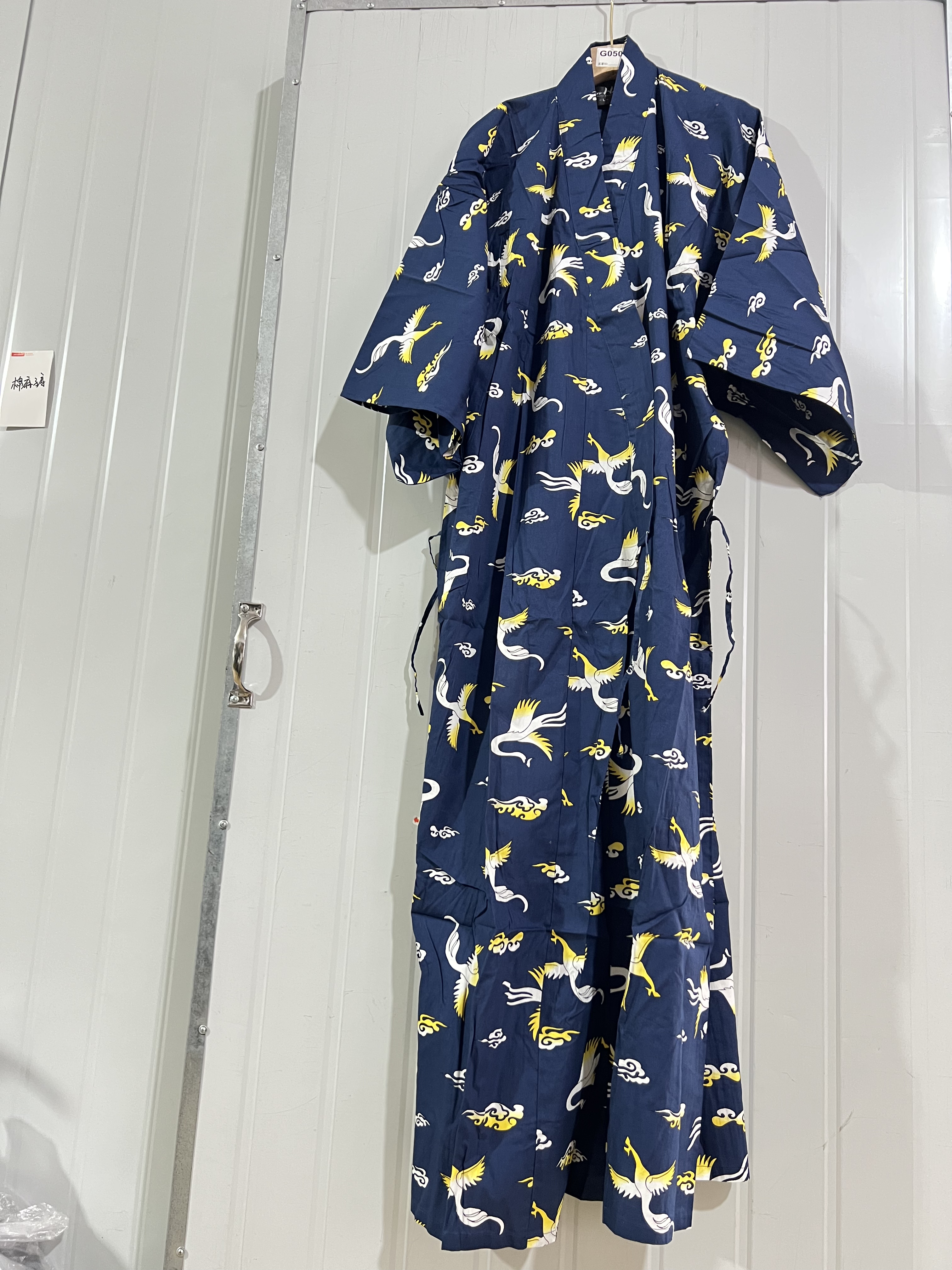 W135日单男女通用春款长款浴袍宽版大码新款和服全棉