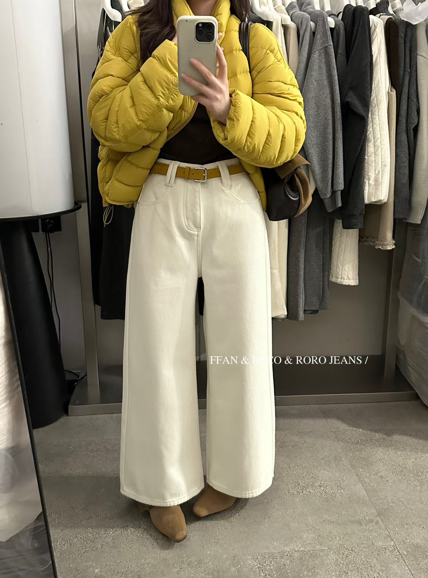 高品质九分复合绒牛仔裤女2025冬季新款显瘦百搭直筒裤阔腿裤女