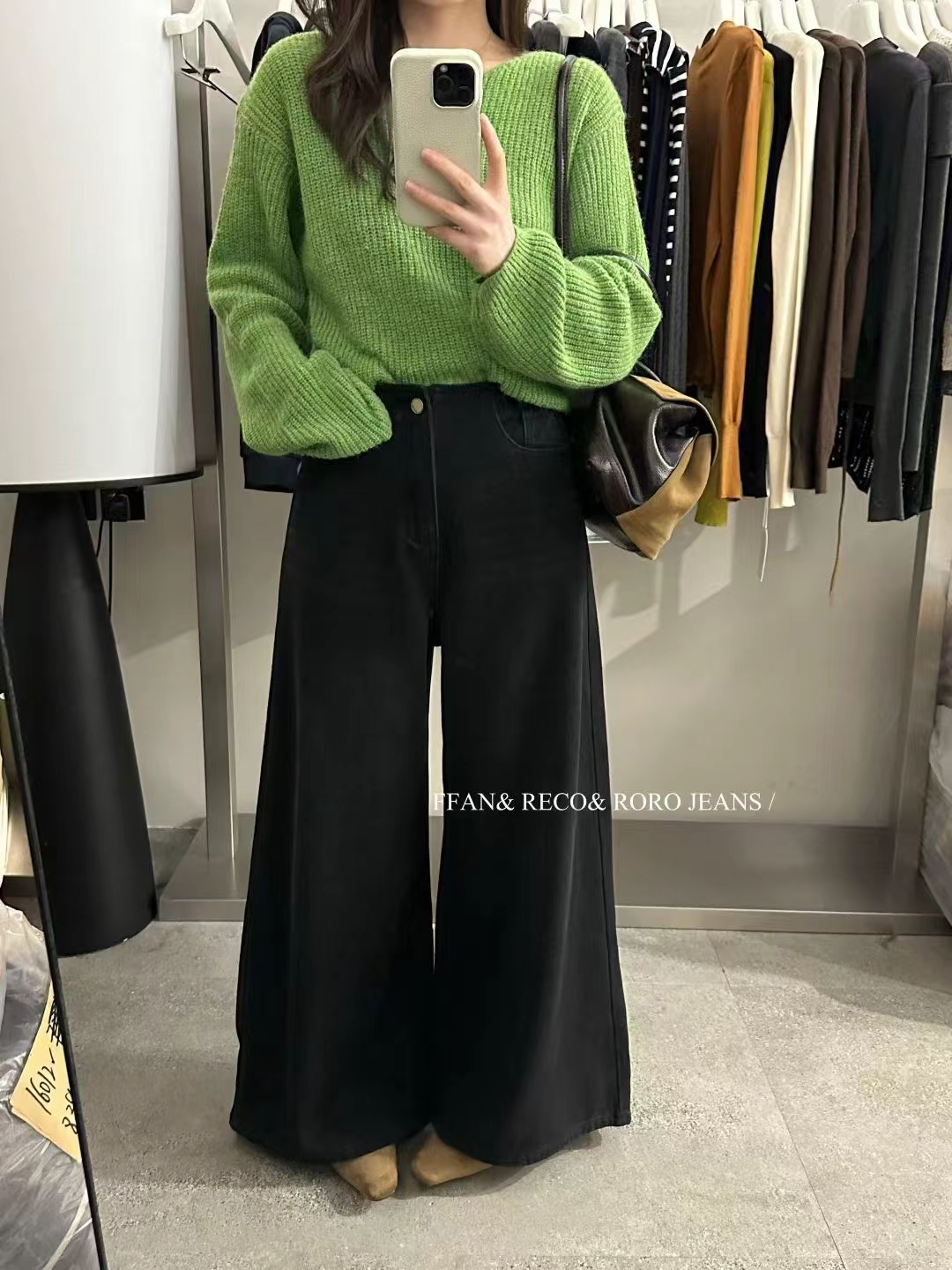 2025早秋新款韩版百搭高腰显瘦直筒磨毛大阔腿牛仔裤女加绒长裤女