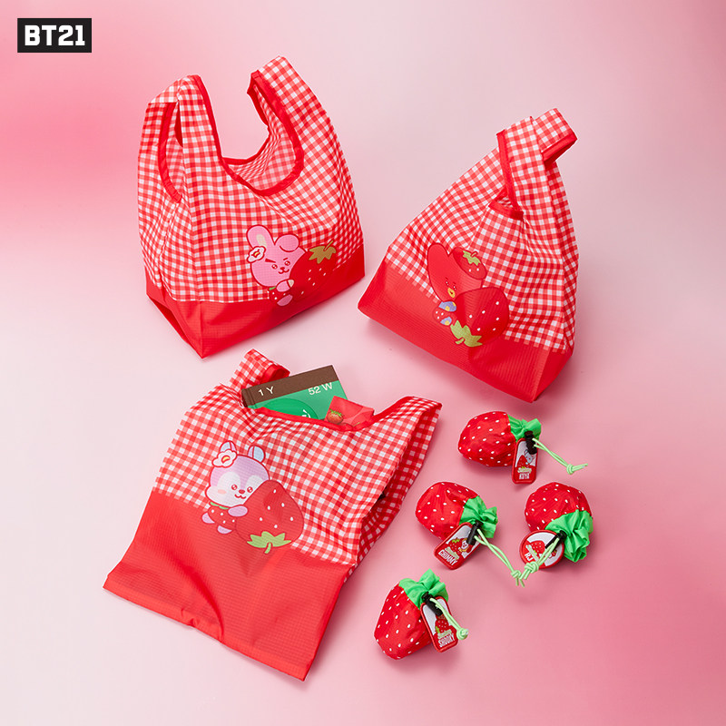 BT21 STRAWBERRY PARTY 系列 超市购物袋 LINE FRIENDS 连我朋友