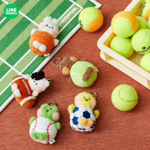 LINE FRIENDS连我朋友 minini 户外运动日系列毛绒钥匙扣MBTI周边