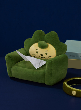 ROY6 六周年国王系列绿色纸巾盒 LINE FRIENDS （不参与满赠