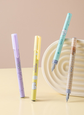 小白点一次性学生用EF明尖魔笔可擦墨蓝色大容量免换墨囊速干钢笔