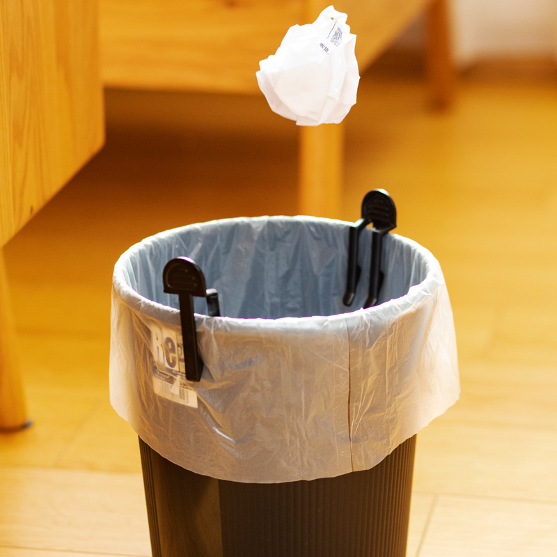 日本进口创意塑料垃圾桶夹子垃圾袋防滑落固定夹垃圾筒夹子10个装