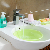 日本进口inomata浴室塑料加厚洗脸盆面盆脸盆水果蔬菜清洗收纳盆