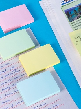 得力7736便利贴便条纸便签留言纸便利本告示贴51*76mm颜色随机记事贴