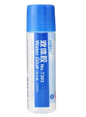 得力液体胶 7303胶水 125ml液体胶水办公文具固体胶手工胶广告胶