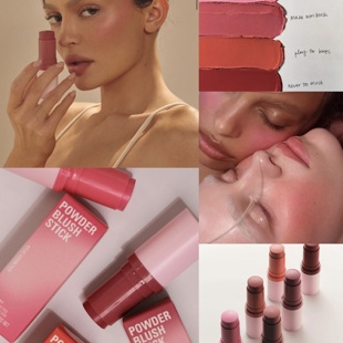 美代正品Kylie凯莉 powder blush显色易晕染奶油哑光膏状腮红棒