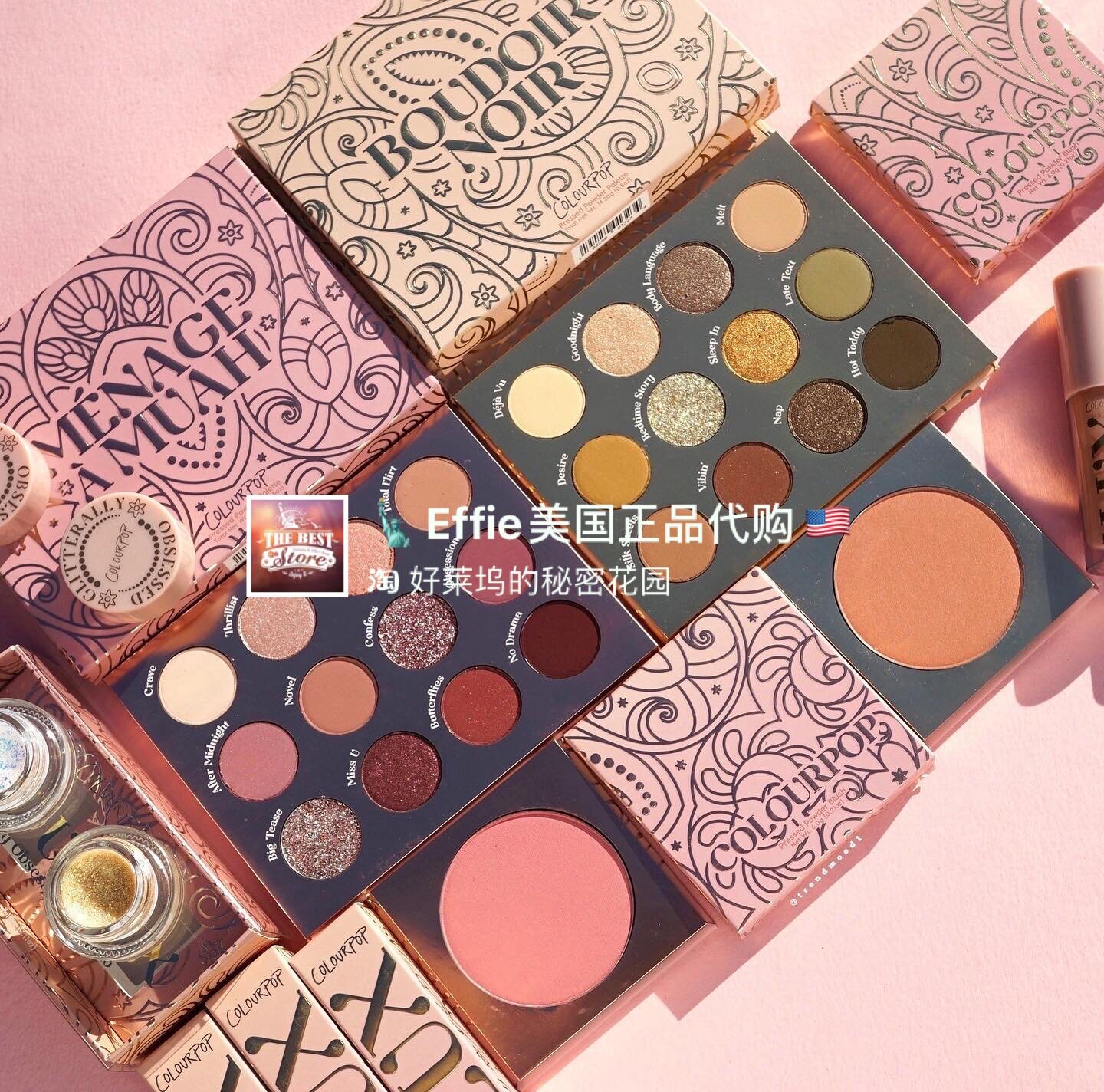 卡泡新品干玫瑰眼影盘colourpop图片