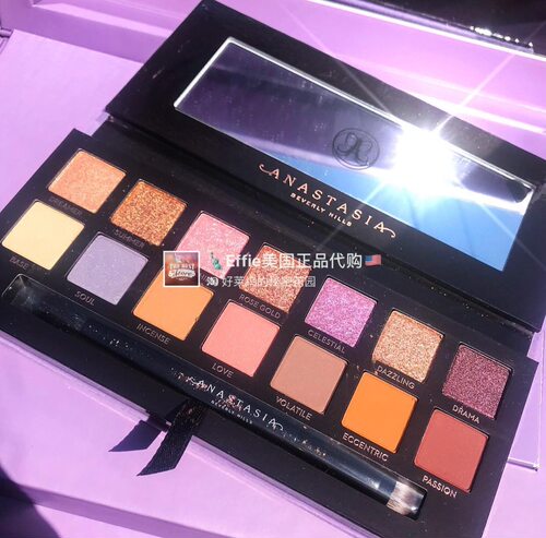 【现货】美代正品Anastasia ABH Norvina14色珠光哑光眼影盘紫盘