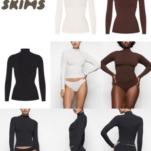 美代Skims SOFT SMOOTHING无痕舒适高弹力欧美性感高领连衣裙短裙