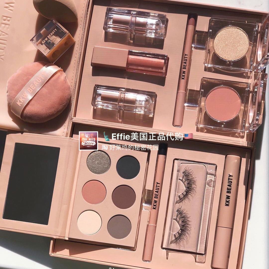 【正品现货】美代KKW卡戴珊GLAM 眼影睫毛膏口红粉扑美妆蛋眼线