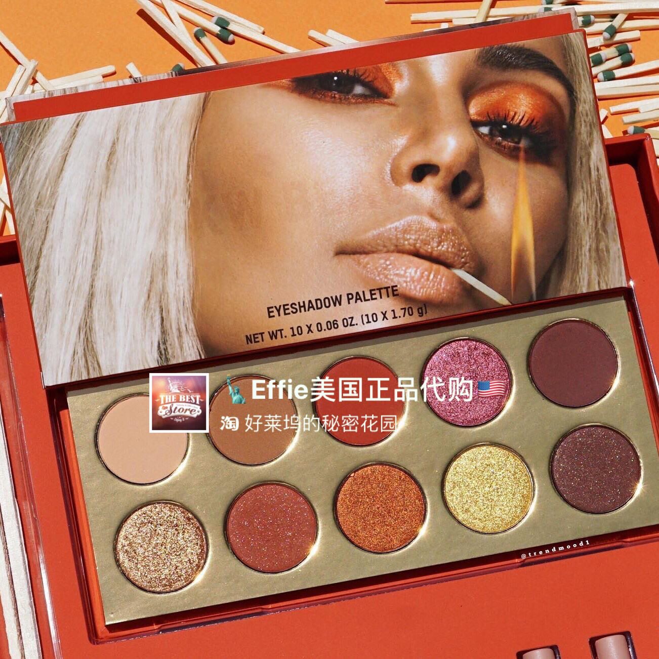 美国正品KKW新品Sooo Fire性感惹火系列唇蜜眼线笔唇彩眼影盘套装