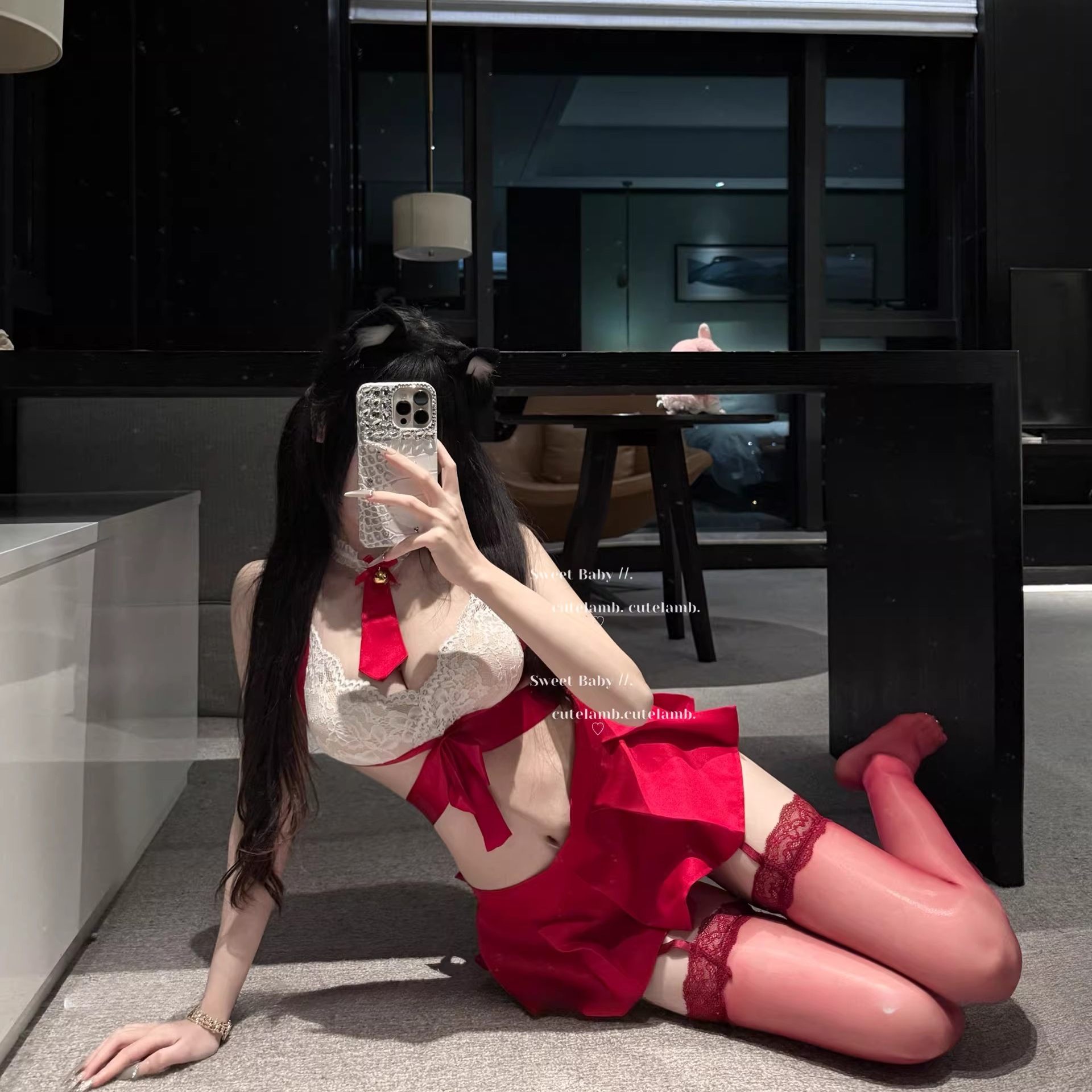 圣诞jk*性感圣诞穿搭纯欲睡衣