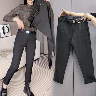 新款 垂坠感女裤 遮肉修身 裤 子 高腰简约通勤小直筒烟管西装 2025春季