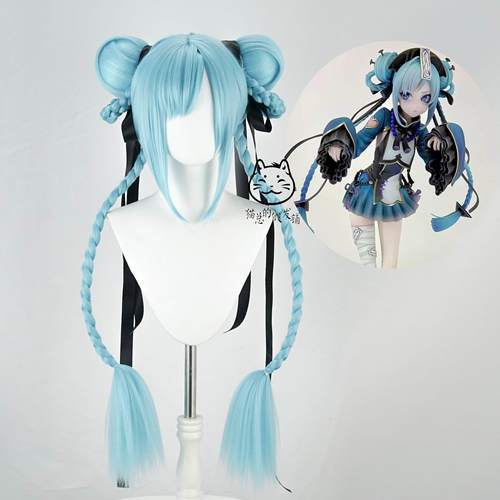 【猫总】初音未来 Miku小僵尸cosplay 造型假发