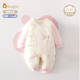 新生儿衣服宝宝外出哈衣加厚套装 婴儿连体衣保暖春秋冬装 夹棉冬季