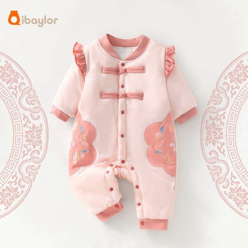 纯棉哈衣连体衣秋冬国潮民族风