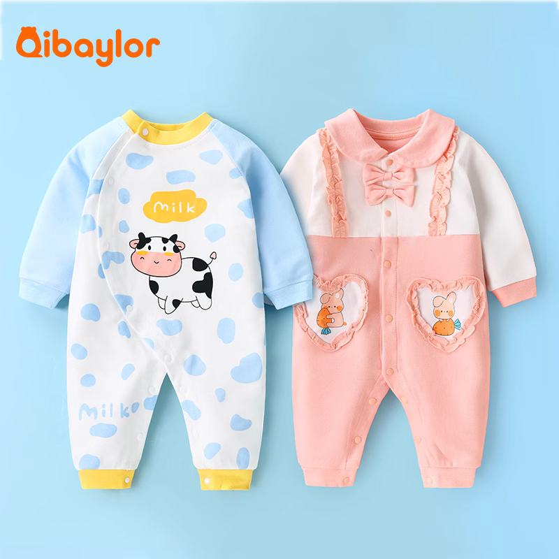 新生儿连体衣春秋纯棉可爱哈衣