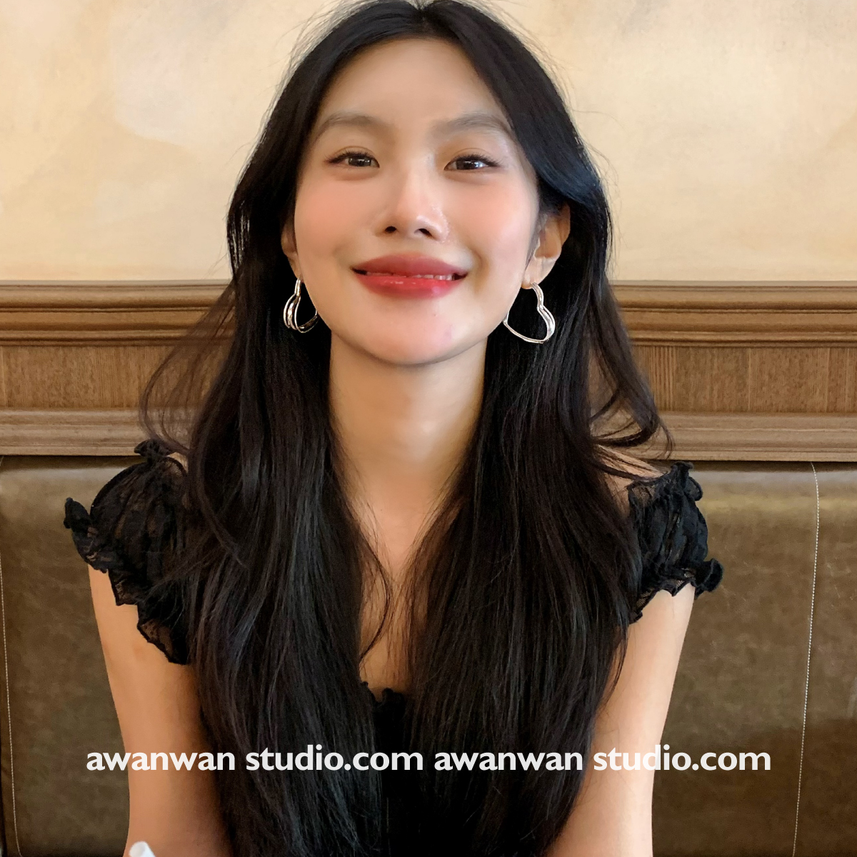 阿婉Wan 情书～高级感简约百搭金属爱心耳环辣妹气质个性耳饰