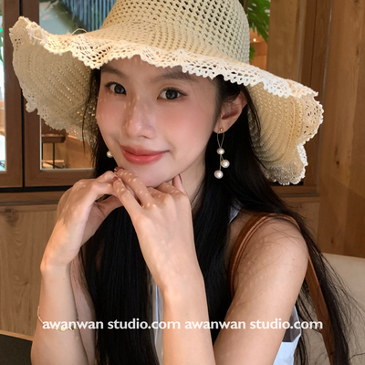 阿婉Wan 白月光～珍珠流苏耳钉小众气质高级感长款耳环耳饰