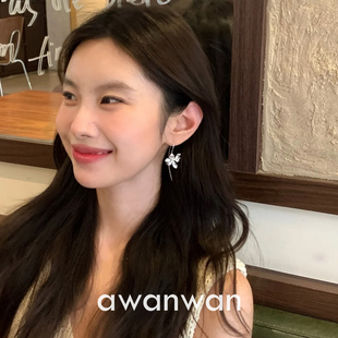 阿婉Wan  火树银花~清冷不规则花朵耳环显脸瘦高级感轻奢气质耳钉