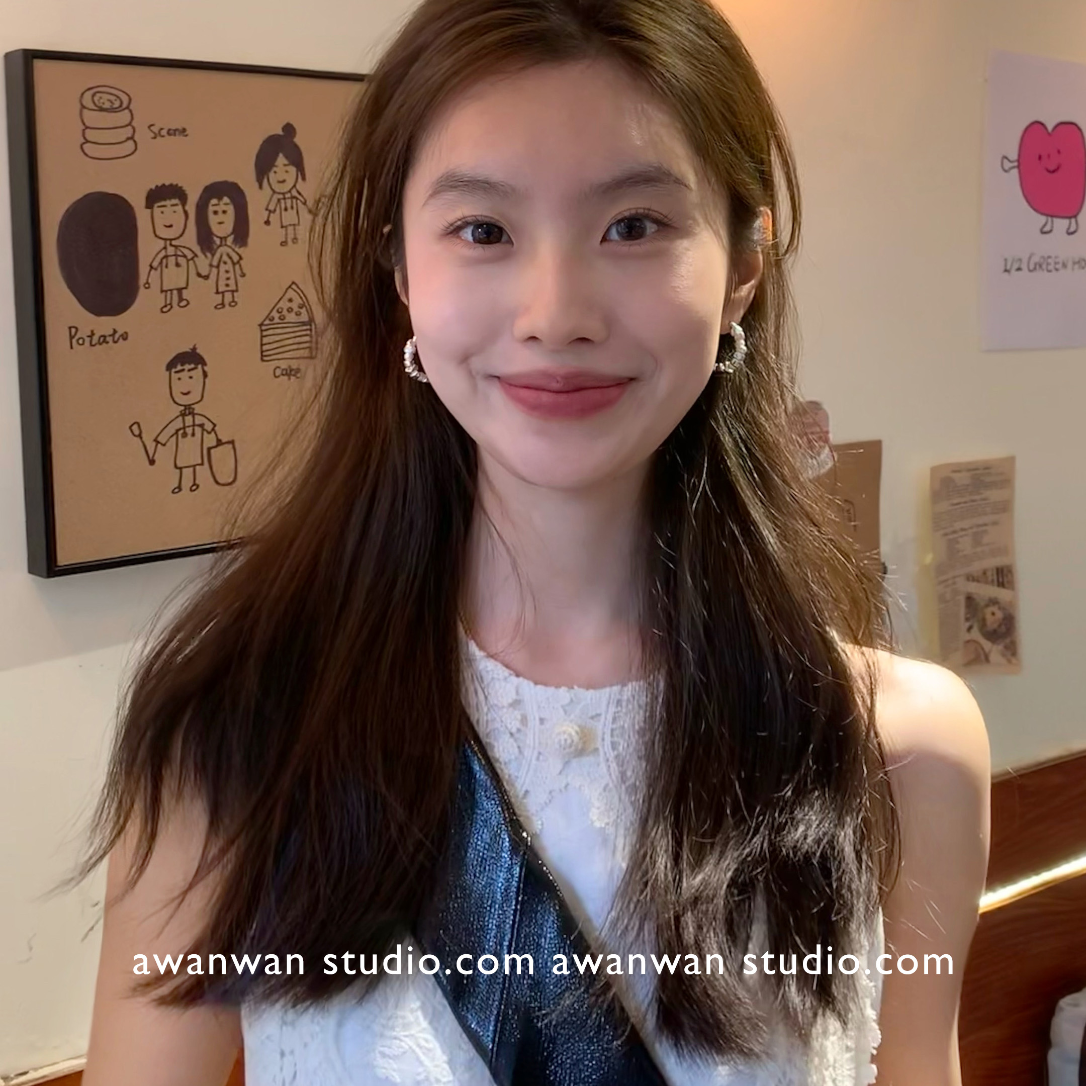 阿婉Wan日韩小众碎银耳环