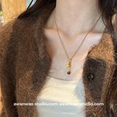 高级感福禄项链古法拉丝点钻葫芦毛衣链 中式 阿婉Wan 福气满满