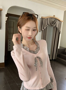 铅笔莓莓【02.09/20:00新品】限时前3天到手6折！假两件花边上衣