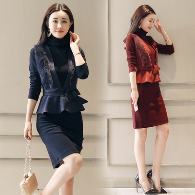 连衣裙针织连衣裙裙秋冬新款