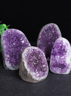 乌拉圭紫水晶簇摆件天然水晶