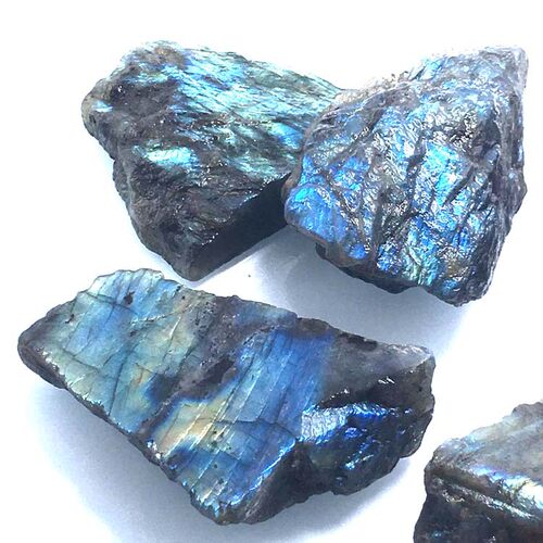水晶月光石原石 拉长石雕刻件矿物标本 雕刻吊坠
