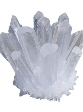白水晶簇摆件水晶原石家居装饰