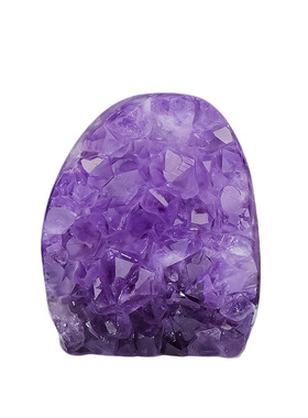 天然水晶乌拉圭紫晶洞玛瑙原皮紫水晶簇聚宝盆家居办公室水晶摆件